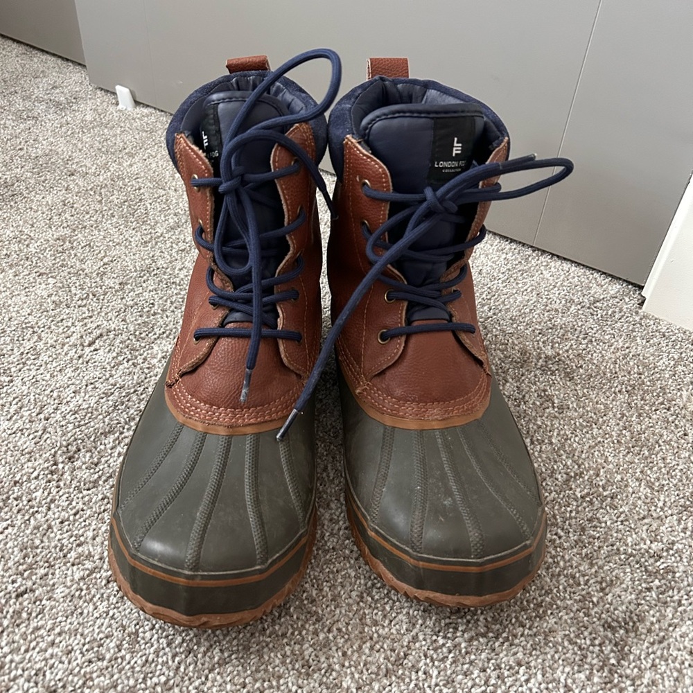 London Fog Collection Waterproof Leather Boots Men’s 11M Thinsulate Insulation